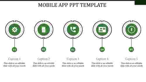 mobile app ppt template-MOBILE APP PPT TEMPLATE-green